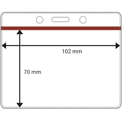 Plastic pocket horizontal, 102x70 mm, Waterproof