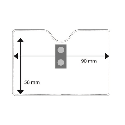 Conference badge 90x58 mm, soft with clip