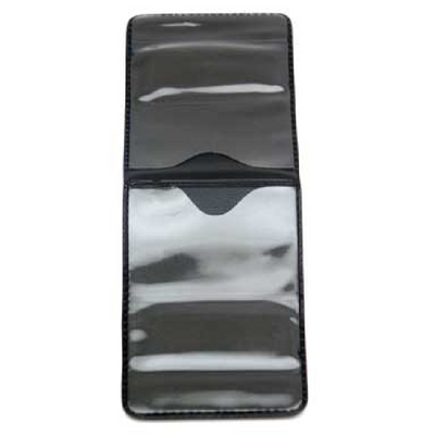 Horizontal plastic sleeve, 51x70 mm, two cards, with magnet
