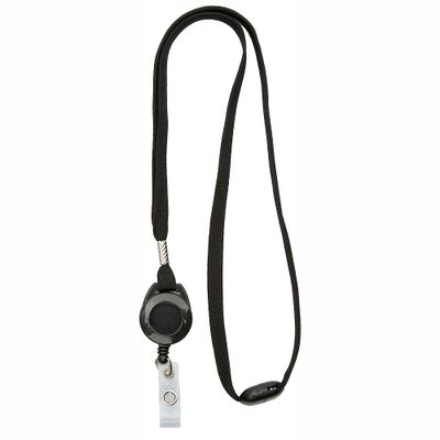 Lanyard 10 mm with yoyo and safety clip