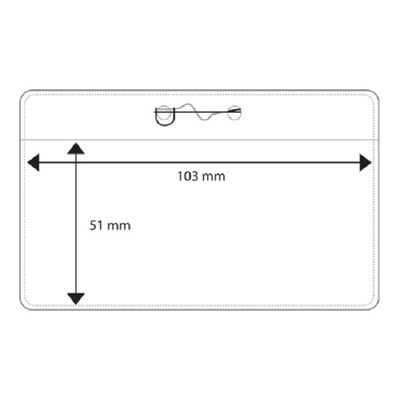 Plastic pocket horizontal, 103 x 51 mm