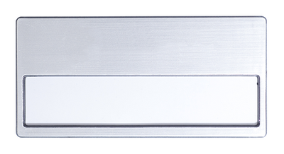 Nameplate with window, Plastic Window, rectangular, 74x36 mm