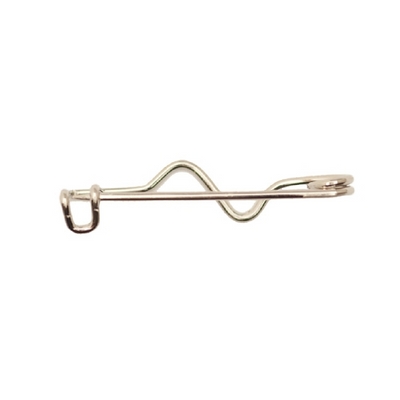 Safety pin for plastic pocket