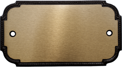 Mässingsskylt Oxiderad