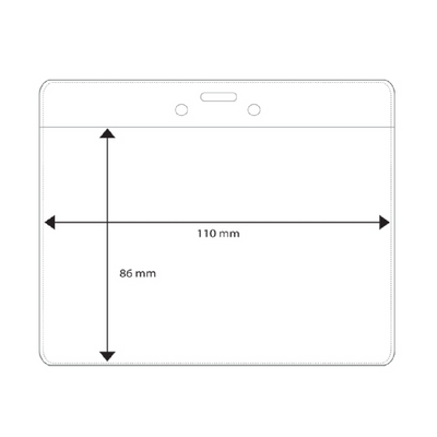 Plastic pocket horizontal, 110 x 86 mm