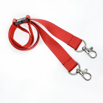 Lanyard 20mm, black, Safety breakaway + 2 x drop