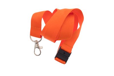 20 mm with rotatable "drop" hook + safety breakaway clasp