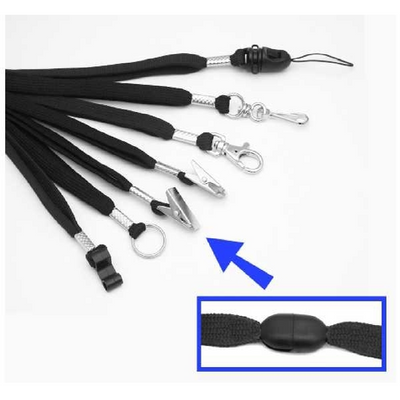 Lanyard, 9 mm, with break away and optional attachment