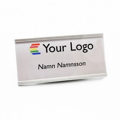 Nameplate with convex shape, aluminum convex, 74x34 mm