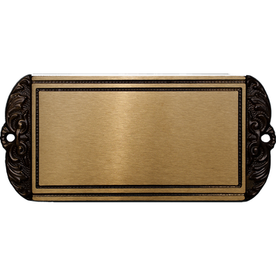 Dörrskylt Mässing oxiderad