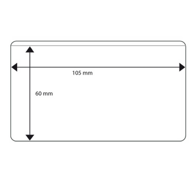 Plastic sleeve, 105x60 mm, self-adhesive pocket