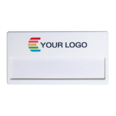 Nameplate with window, Plastic Window, rectangular, 74x36 mm