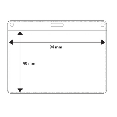 Plastic pocket horizontal, 94 x 58 mm, E80
