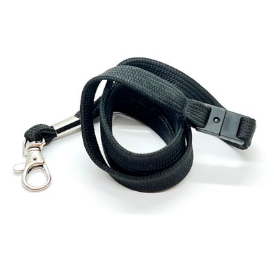 10 mm with rotatable "drop" hook + safety breakaway clasp