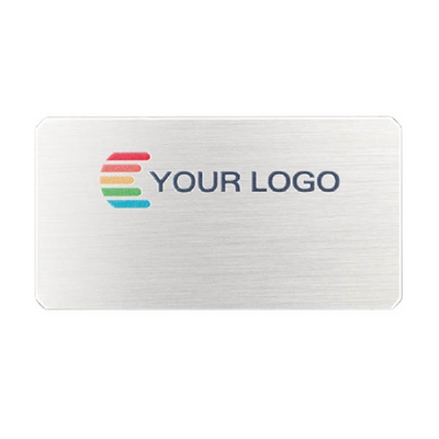 Name badge Metal Exclusive, rectangular