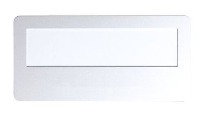 Nameplate with window, Alu Window, rectangular, 74x36 mm