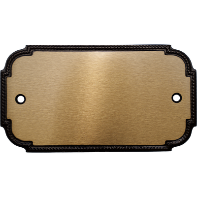 Mässingsskylt Oxiderad