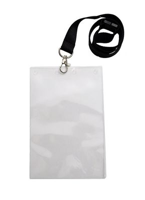 Lanyard with plastic pocket