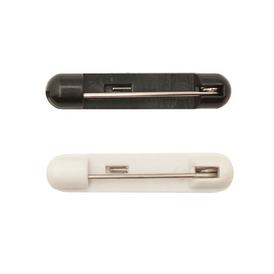 Safety pin for adhesive mounting