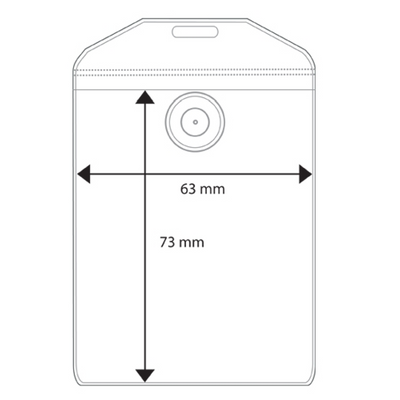 Vertical plastic sleeve, CR80, 63x77 mm