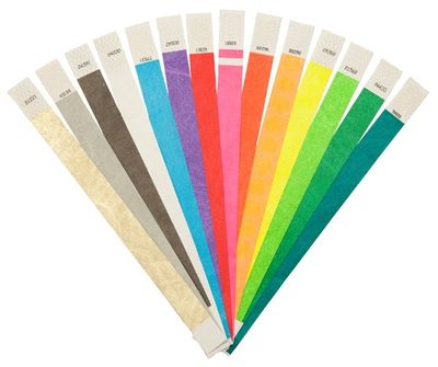 Numbered event wristband, Tyvek