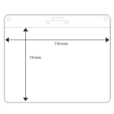 Plastic pocket horizontal, 110 x 74 mm