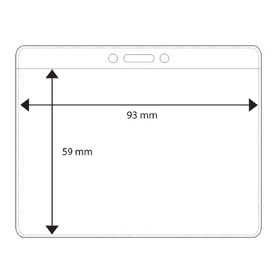 Plastic pocket horizontal, 93 x 59 mm