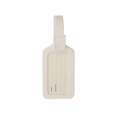 Luggage tag, white, 88 x 53 mm