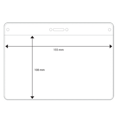 Plastic pocket horizontal, 155x108 mm A6, sturdy