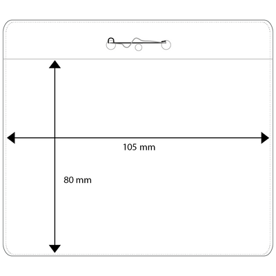 Plastic pocket, 110 x 86 mm
