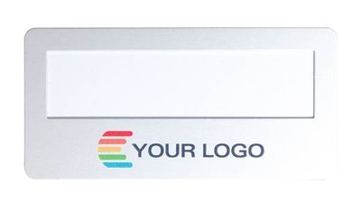 Nameplate with window, Alu Window, rectangular, 74x36 mm