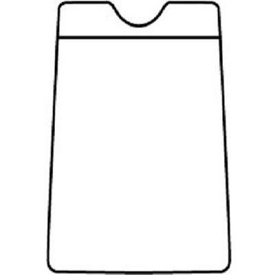 Plastic pocket vertical, 57x76 mm, for bus card, soft PVC