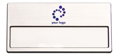 Nameplate with window, Plastic Window, rectangular, 74x36 mm