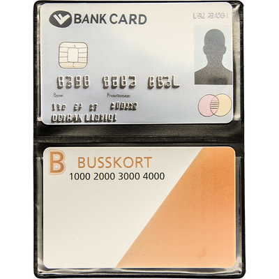 Plastic pocket horizontal, double pocket CR80 x 2, horizontal