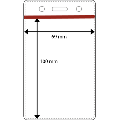 Plastic pocket, 69x100 mm zip-lock