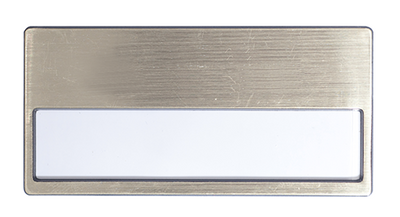 Nameplate with window, Plastic Window, rectangular, 74x36 mm
