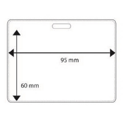 Plastic pocket horizontal, 95 x 60 mm lockable