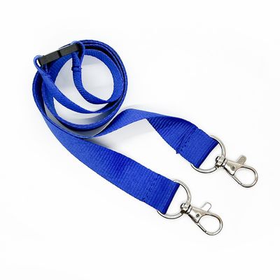 Lanyard 20mm, black, Safety breakaway + 2 x drop