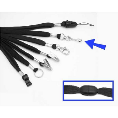 Lanyard, 9 mm, with break away and optional attachment