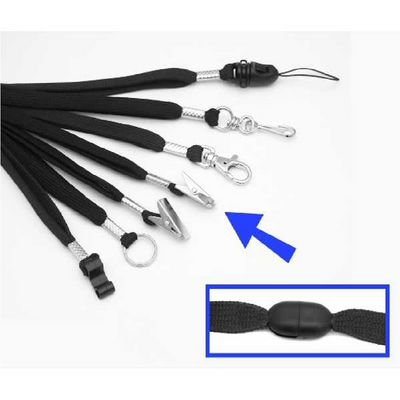 Lanyard, 9 mm, with break away and optional attachment