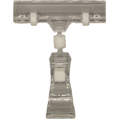 Price tag holder, double clips