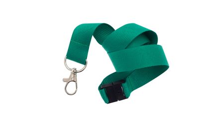 20 mm with rotatable "drop" hook + safety breakaway clasp