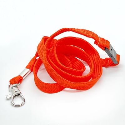 10 mm with rotatable "drop" hook + safety breakaway clasp
