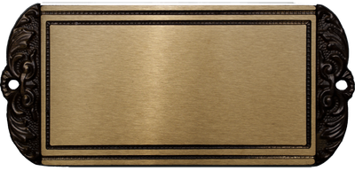 Dörrskylt Mässing oxiderad