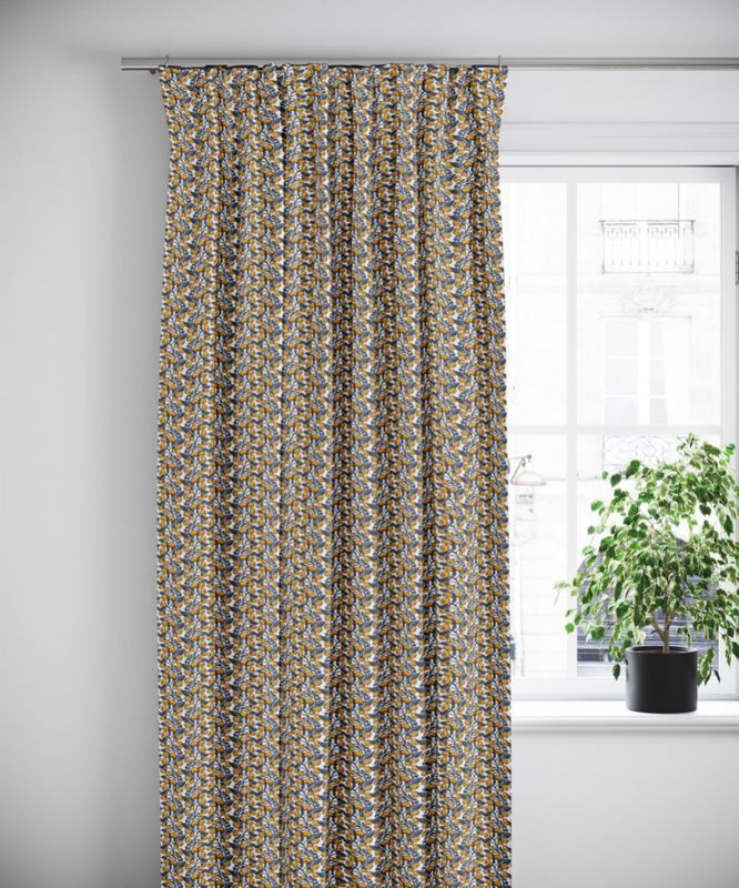 Ris yellow curtains - pinkhousefabrics.com