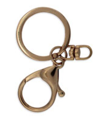 Snap hook gold with keychain