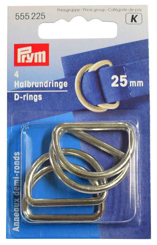 D-ring silver 25mm - PRYM sybehör
