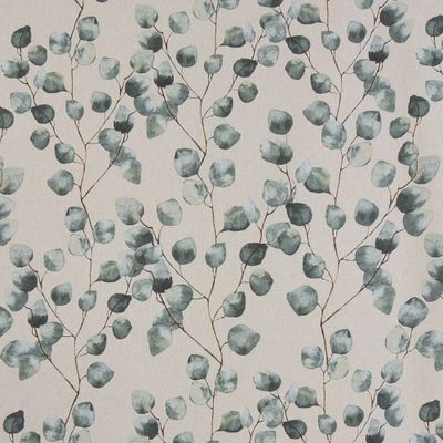 Eucalyptus leaves linne gardin och inredningstyg med växt motiv- Rosahuset.com
