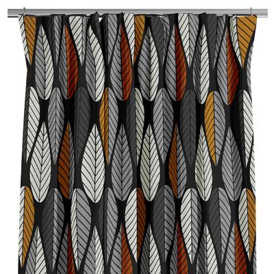 Blader black-orange curtains - 240cm