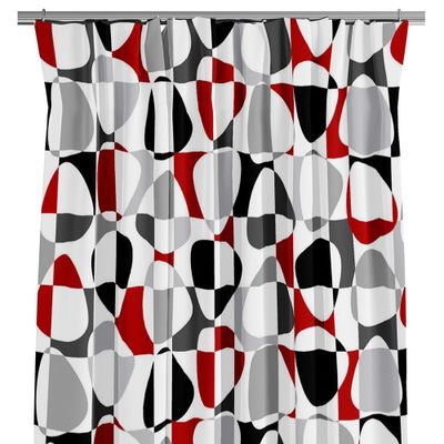 Mosaik red-black curtain lengths -240cm